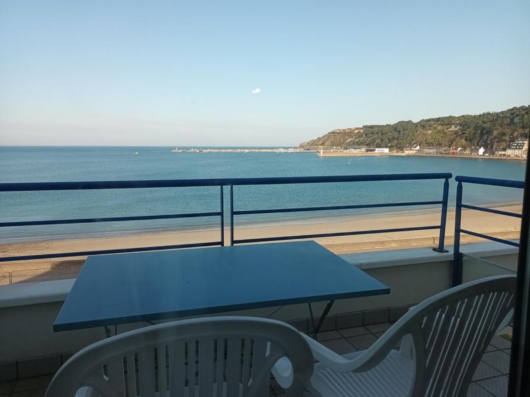 514 - Appartement 1 Chambre Vue Mer En Bordure De La Plage Du Centre D'Erquy Kültér fotó